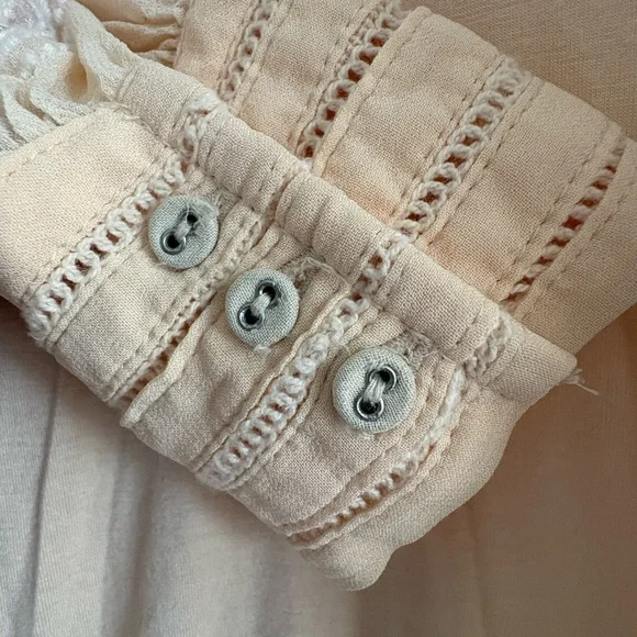 Cream Embroidered Women's Top - Picture 3 of 4